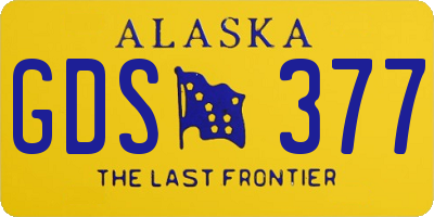 AK license plate GDS377