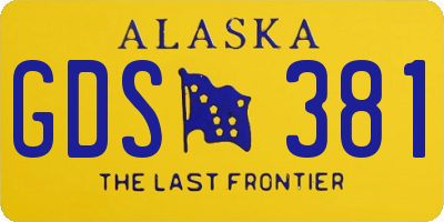 AK license plate GDS381