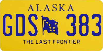 AK license plate GDS383