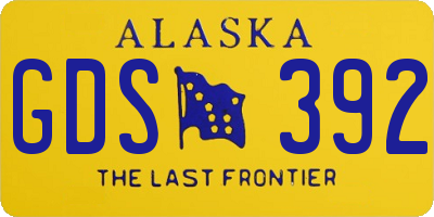 AK license plate GDS392