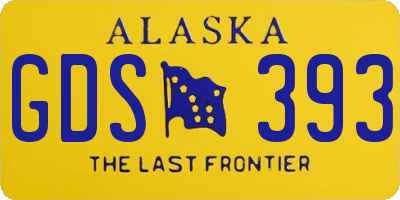 AK license plate GDS393