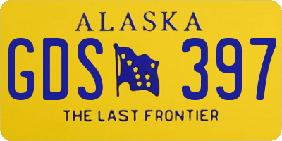 AK license plate GDS397