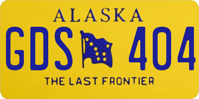 AK license plate GDS404