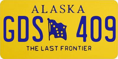 AK license plate GDS409