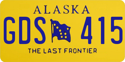 AK license plate GDS415