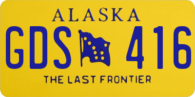 AK license plate GDS416