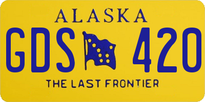 AK license plate GDS420