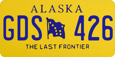 AK license plate GDS426