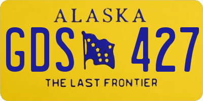 AK license plate GDS427