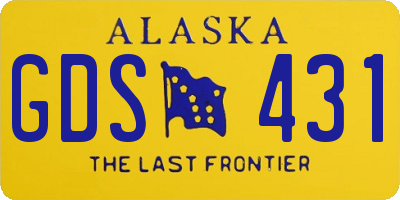 AK license plate GDS431
