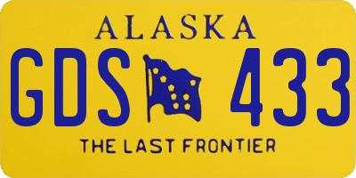 AK license plate GDS433