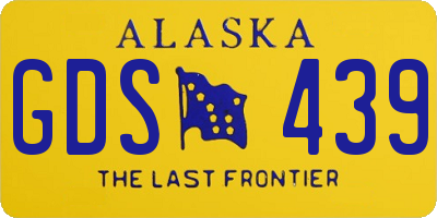 AK license plate GDS439
