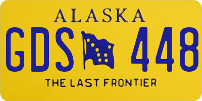 AK license plate GDS448