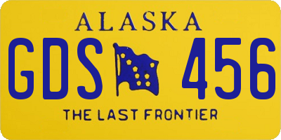 AK license plate GDS456
