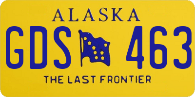 AK license plate GDS463