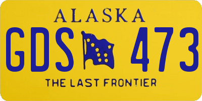 AK license plate GDS473