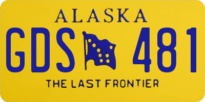 AK license plate GDS481