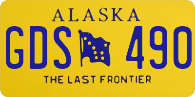 AK license plate GDS490