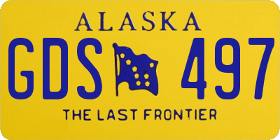 AK license plate GDS497