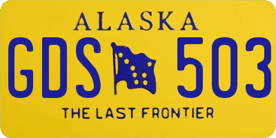 AK license plate GDS503
