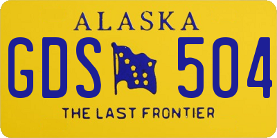 AK license plate GDS504