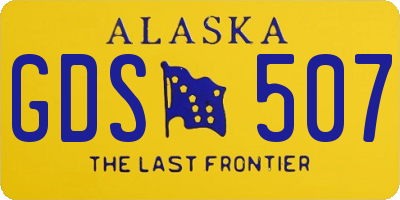 AK license plate GDS507