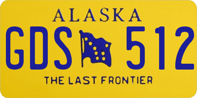 AK license plate GDS512