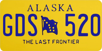 AK license plate GDS520
