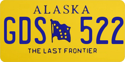 AK license plate GDS522
