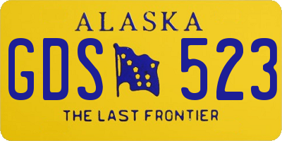 AK license plate GDS523