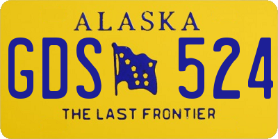 AK license plate GDS524