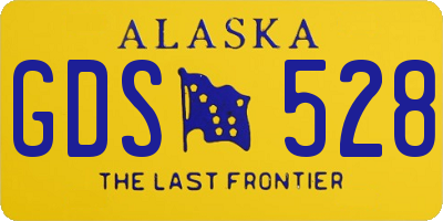 AK license plate GDS528