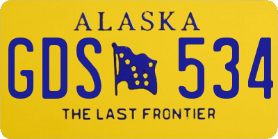AK license plate GDS534