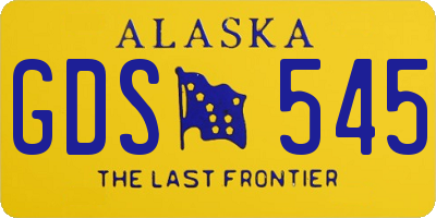 AK license plate GDS545