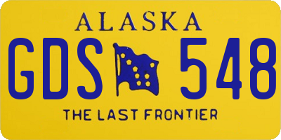 AK license plate GDS548