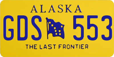 AK license plate GDS553