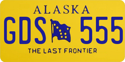 AK license plate GDS555