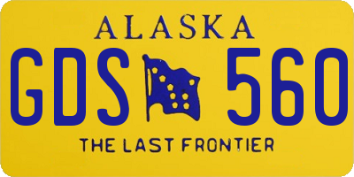 AK license plate GDS560
