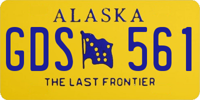 AK license plate GDS561