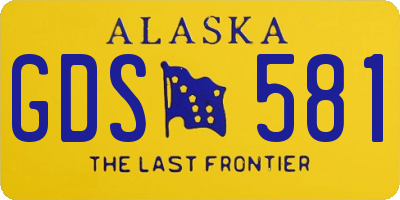AK license plate GDS581