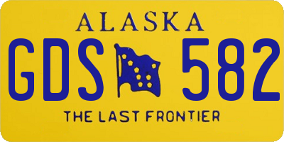 AK license plate GDS582