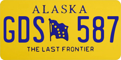 AK license plate GDS587