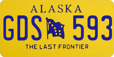 AK license plate GDS593