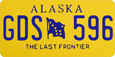 AK license plate GDS596