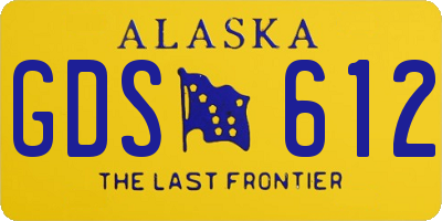 AK license plate GDS612
