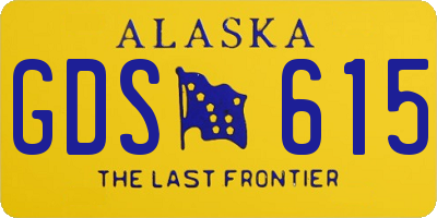 AK license plate GDS615
