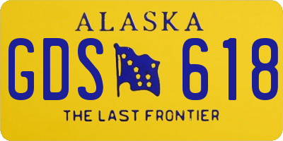 AK license plate GDS618