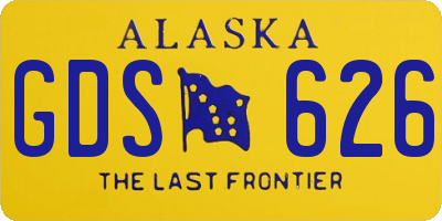 AK license plate GDS626