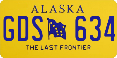 AK license plate GDS634