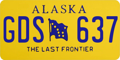 AK license plate GDS637